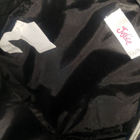 Justice Girls Mini Backpack Blue Purple Silver Color Change Sequin White Pom - Picture 11 of 13